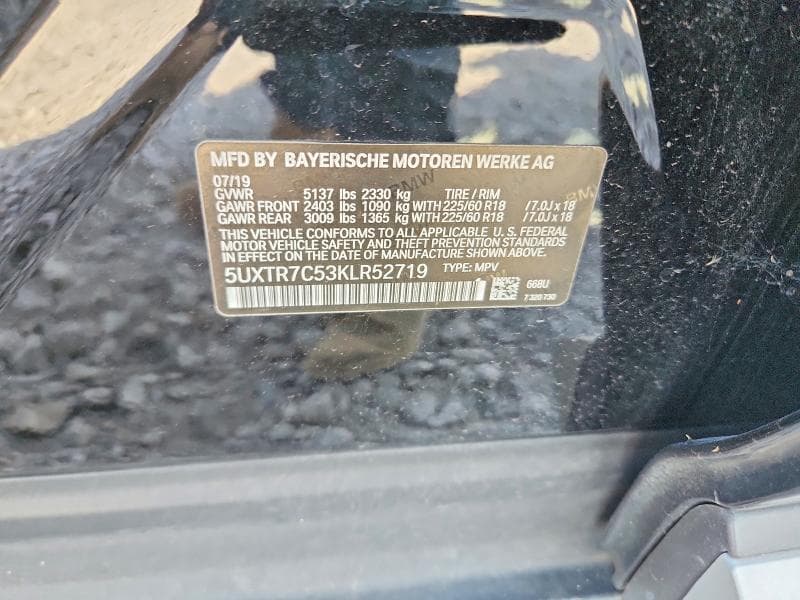 2019 BMW X3 SDRIVE30I 12