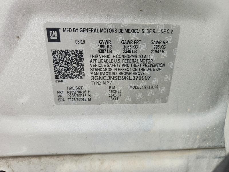 2019 CHEVROLET TRAX LS 14