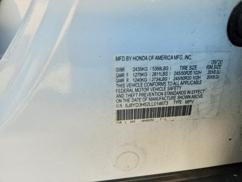 2020 ACURA MDX TECHNOLOGY 13