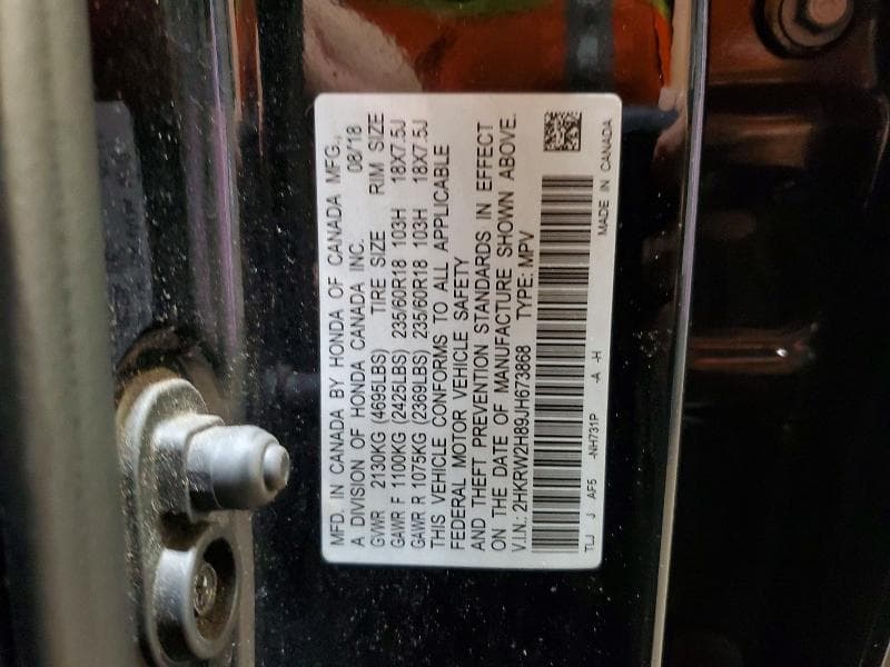 2018 HONDA CR-V EXL 13