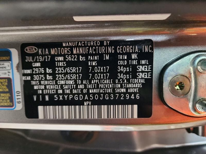2018 KIA SORENTO LX V6 14