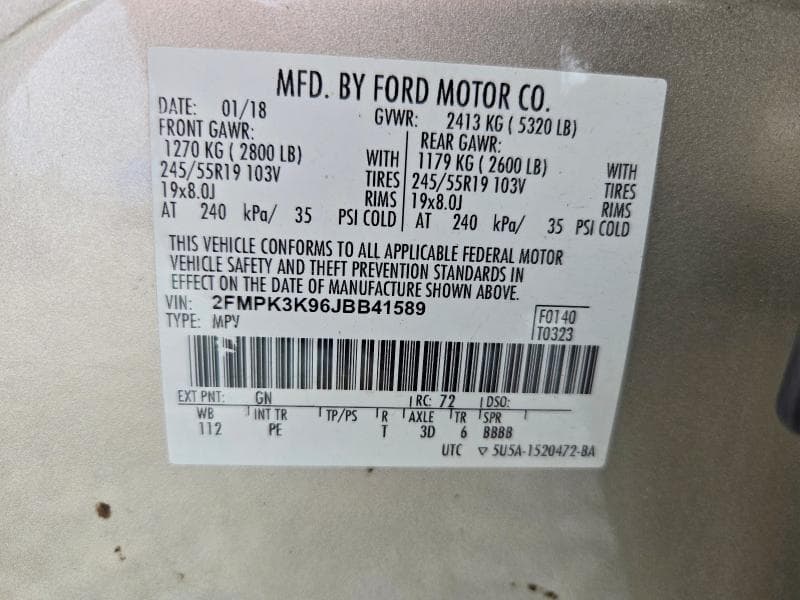 2018 FORD EDGE TITANIUM 13
