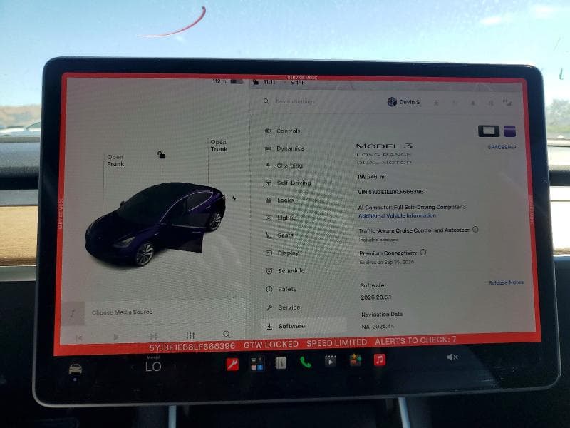2020 TESLA MODEL 3 9