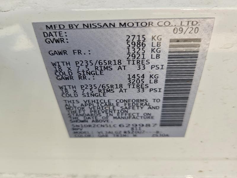 2020 NISSAN PATHFINDER SL 14