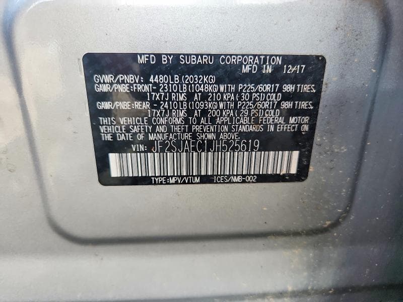 2018 SUBARU FORESTER 2.5I PREMIUM 13