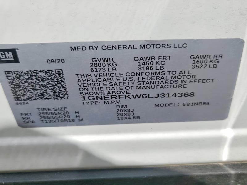 2020 CHEVROLET TRAVERSE LS 12