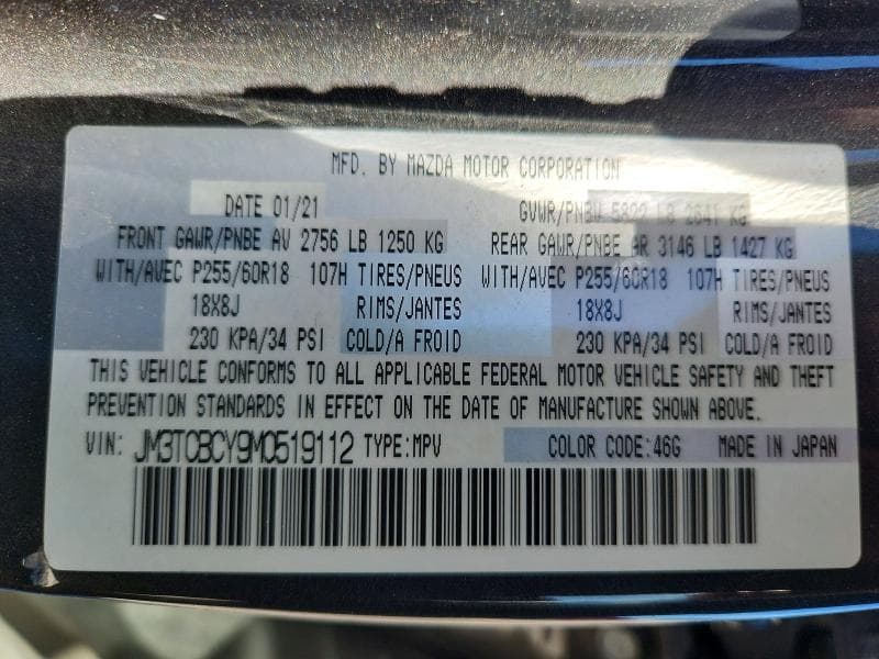 2021 MAZDA CX-9 TOURING 13