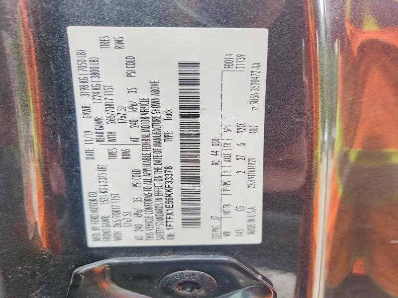 2019 FORD F150 SUPER CAB 13