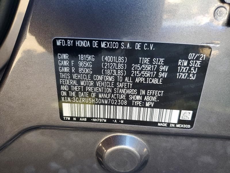 2022 HONDA HR-V LX 13
