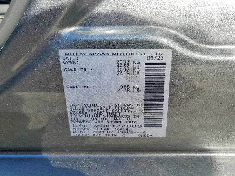 2024 NISSAN ALTIMA SV 13