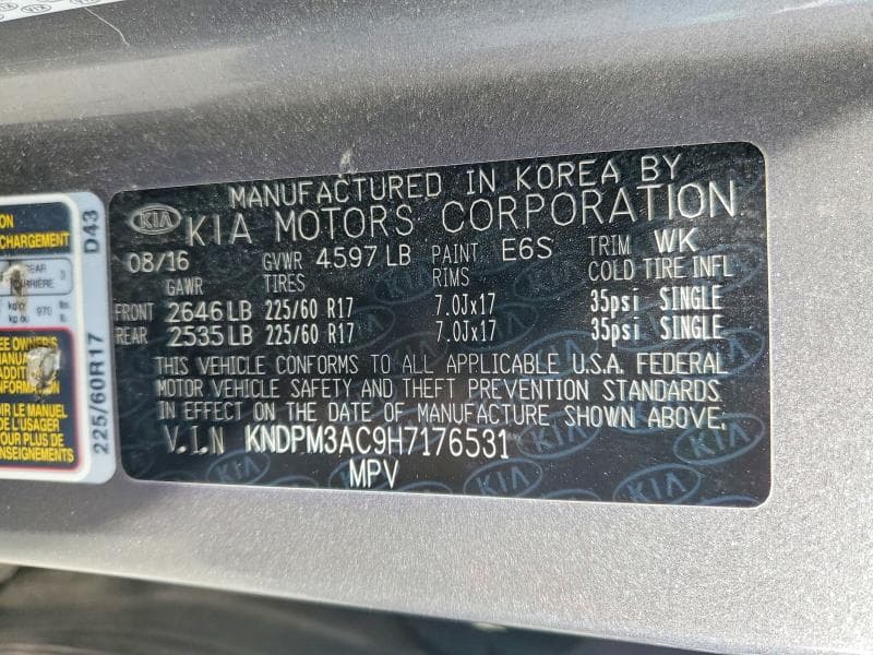 2017 KIA SPORTAGE LX 12
