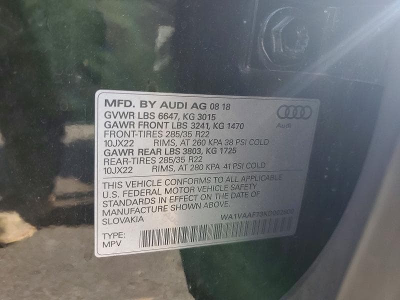2019 AUDI Q7 PRESTIGE 13