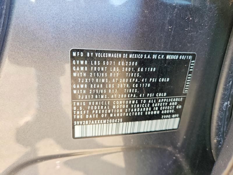 2019 VOLKSWAGEN TIGUAN SE 13