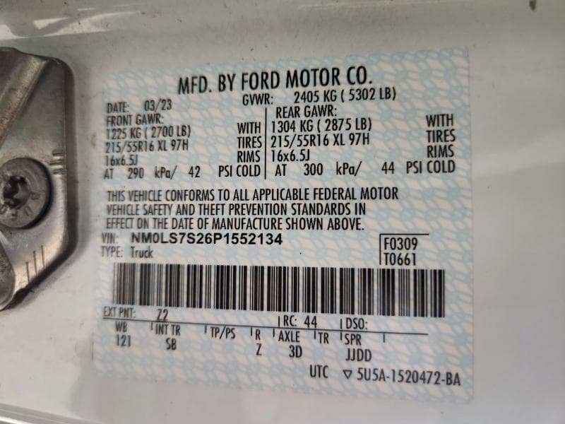 2023 FORD TRANSIT CONNECT XL 13