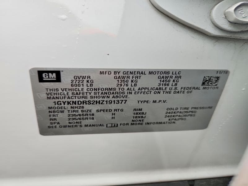 2017 CADILLAC XT5 LUXURY 13