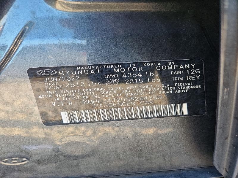 2022 HYUNDAI SONATA LIMITED 13