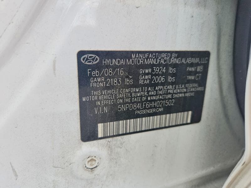 2017 HYUNDAI ELANTRA LIMITED 12