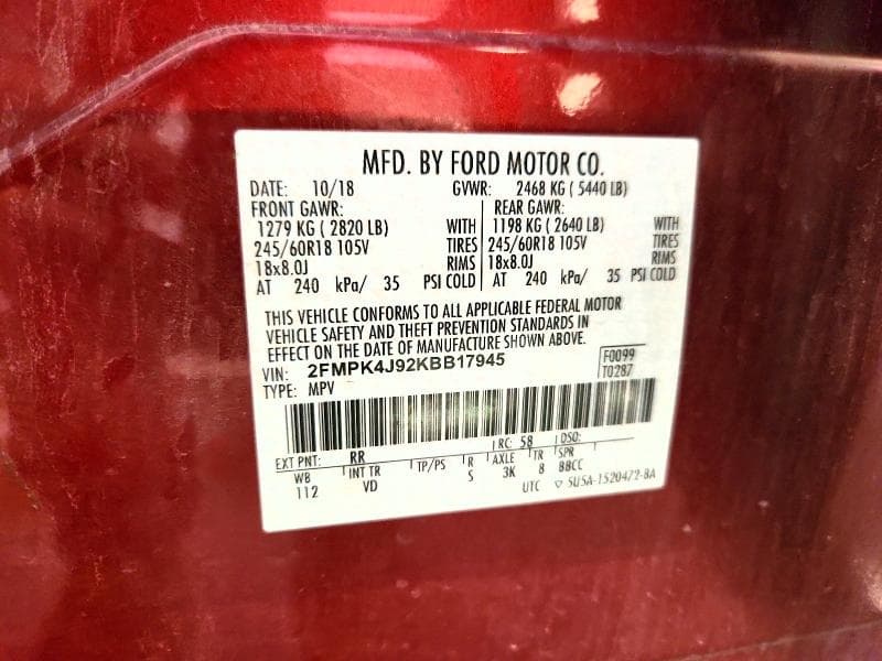 2019 FORD EDGE SEL 13