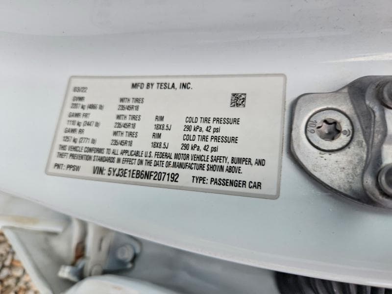 2022 TESLA MODEL 3 12