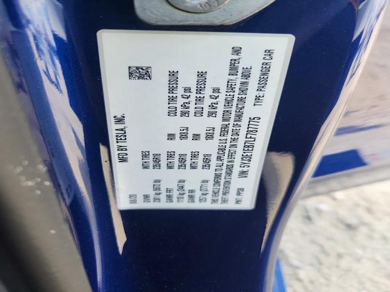 2020 TESLA MODEL 3 12