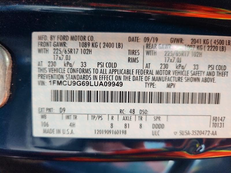 2020 FORD ESCAPE SE 13