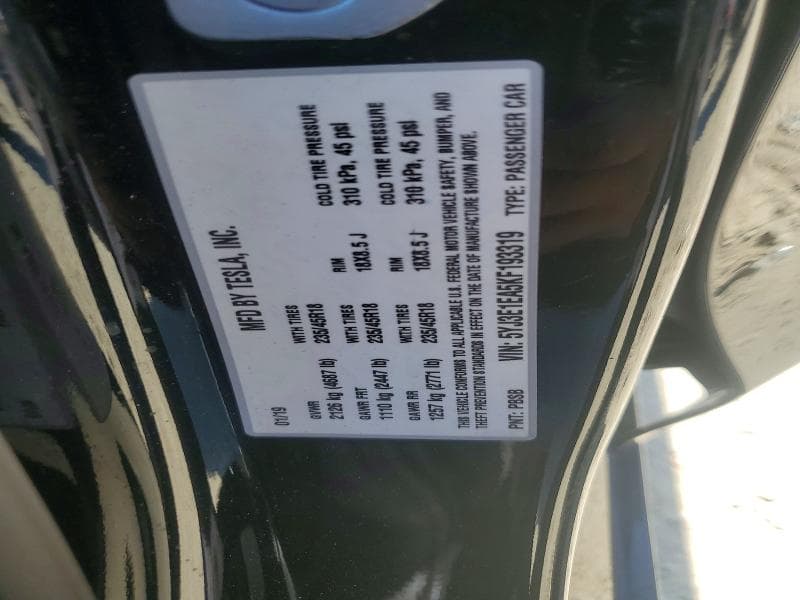 2019 TESLA MODEL 3 13