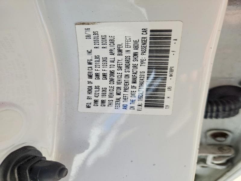 2017 HONDA ACCORD EXL 13