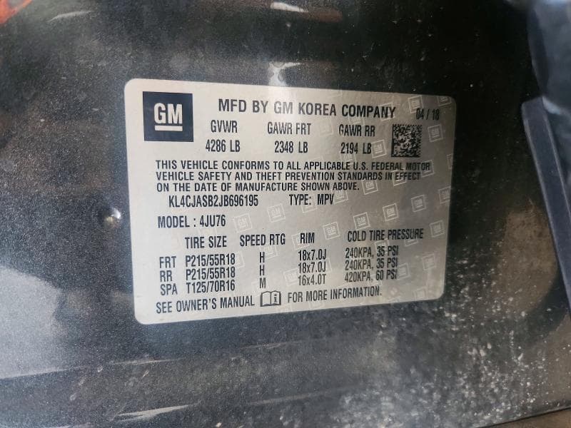 2018 BUICK ENCORE PREFERRED 13