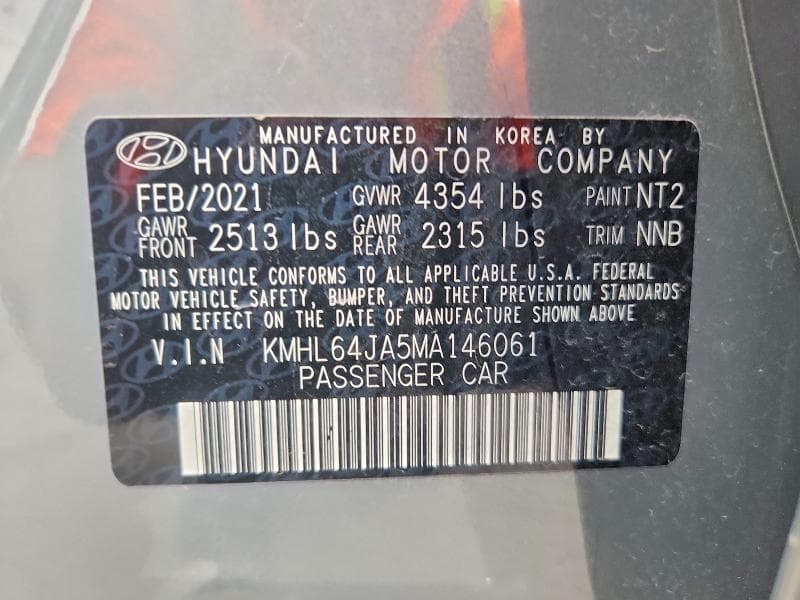 2021 HYUNDAI SONATA SEL 12