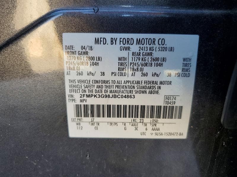 2018 FORD EDGE SE 13