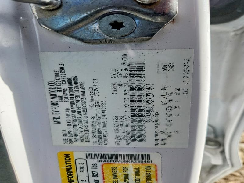 2019 FORD FUSION SEL 13