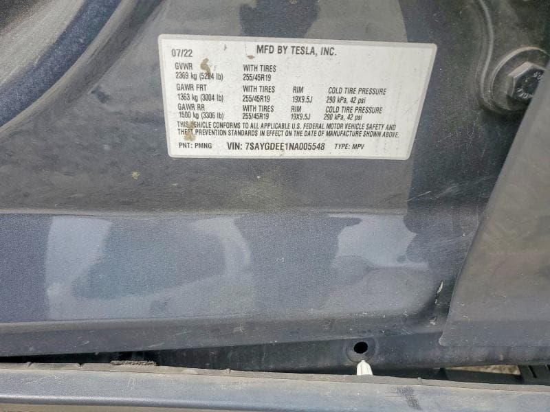 2022 TESLA MODEL Y 14