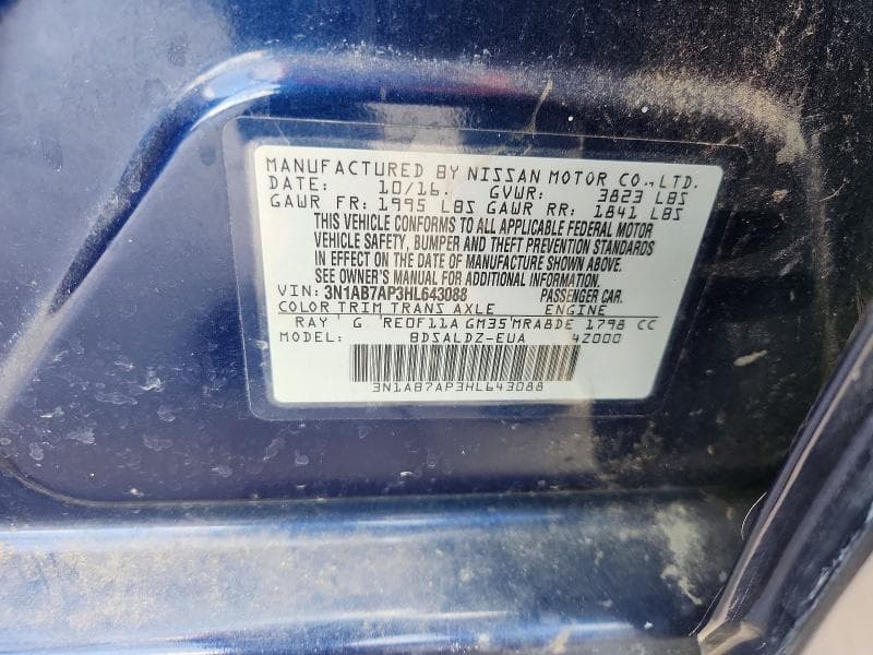 2017 NISSAN SENTRA SV 12