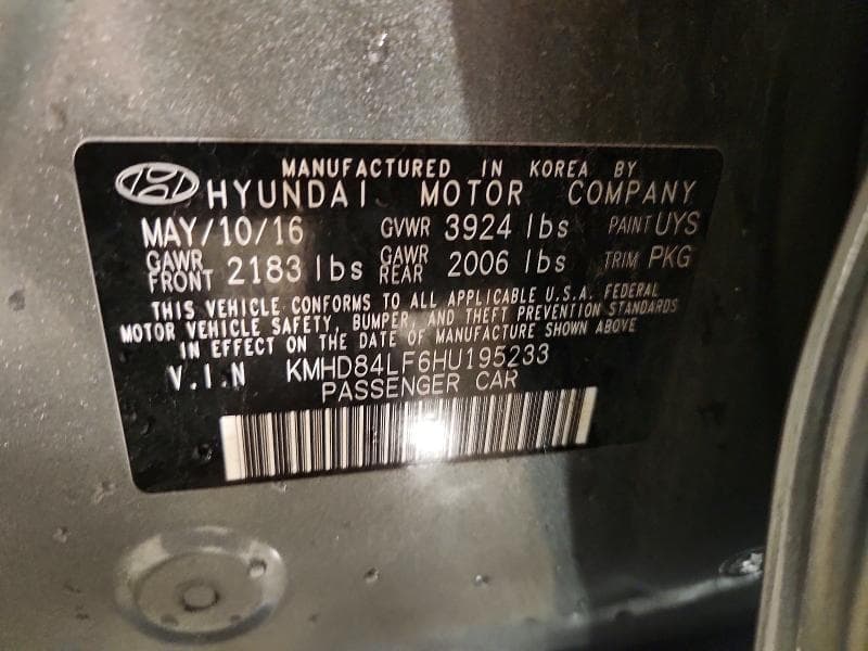 2017 HYUNDAI ELANTRA SE 12