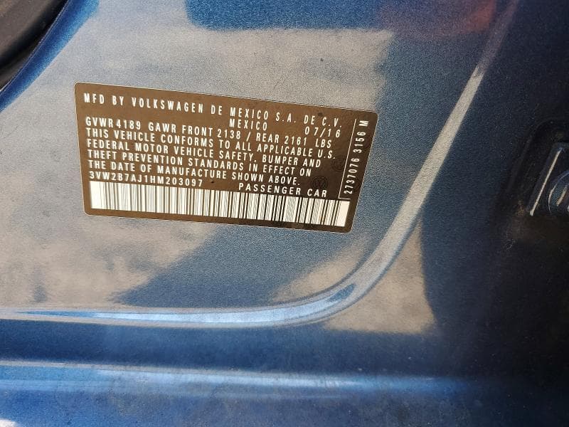 2017 VOLKSWAGEN JETTA S 12