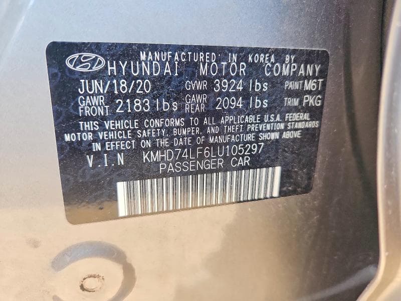 2020 HYUNDAI ELANTRA SE 12