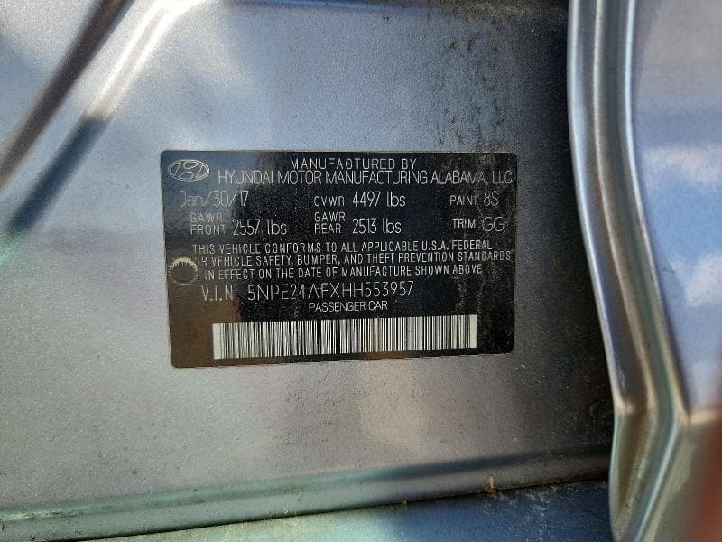 2017 HYUNDAI SONATA SE 12