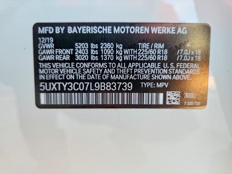 2020 BMW X3 SDRIVE30I 13