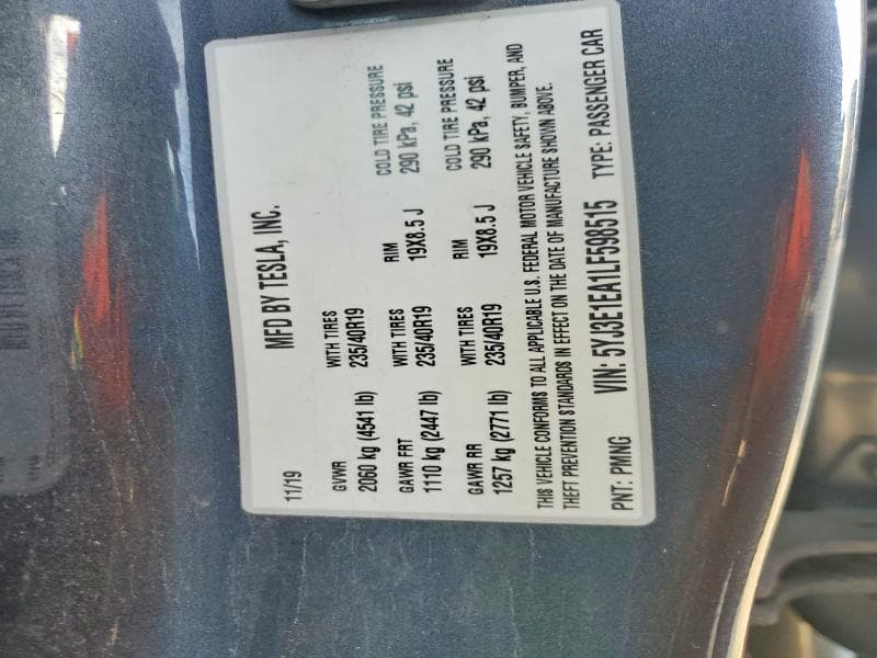 2020 TESLA MODEL 3 12
