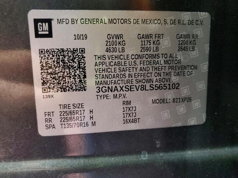 2020 CHEVROLET EQUINOX LS 12