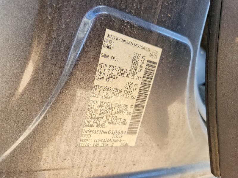 2022 NISSAN FRONTIER S 12