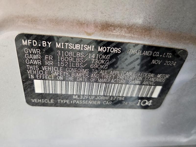 2024 MITSUBISHI MIRAGE G4 ES 13