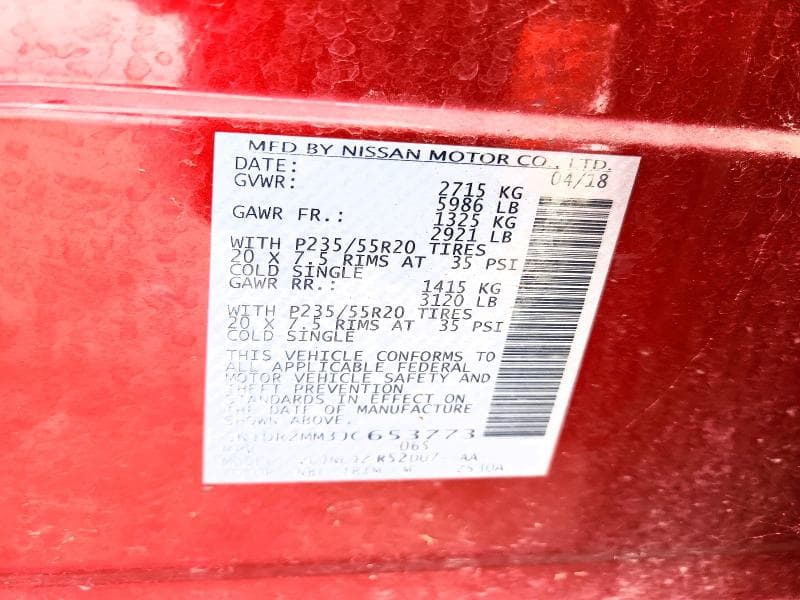 2018 NISSAN PATHFINDER PLATINUM 13
