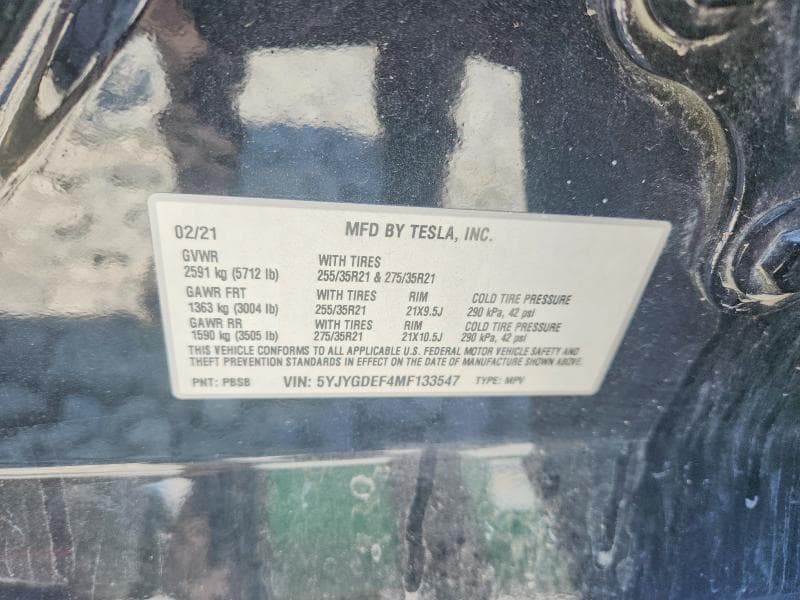 2021 TESLA MODEL Y 13