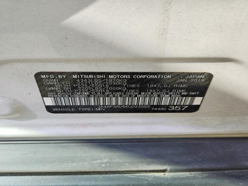 2019 MITSUBISHI OUTLANDER SPORT ES 13