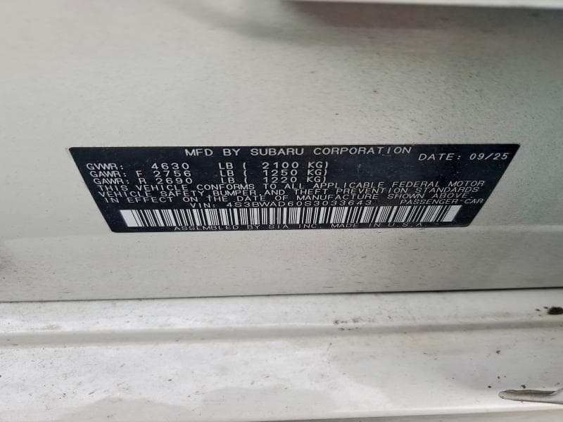 2025 SUBARU LEGACY PREMIUM 12