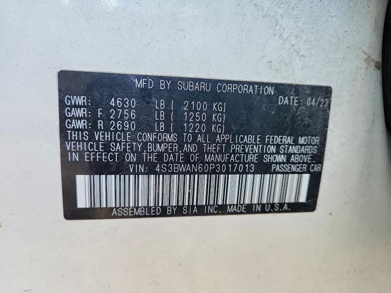 2023 SUBARU LEGACY LIMITED 12