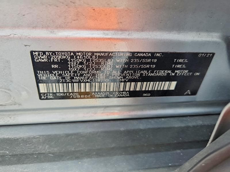 2021 TOYOTA RAV4 XLE PREMIUM 12