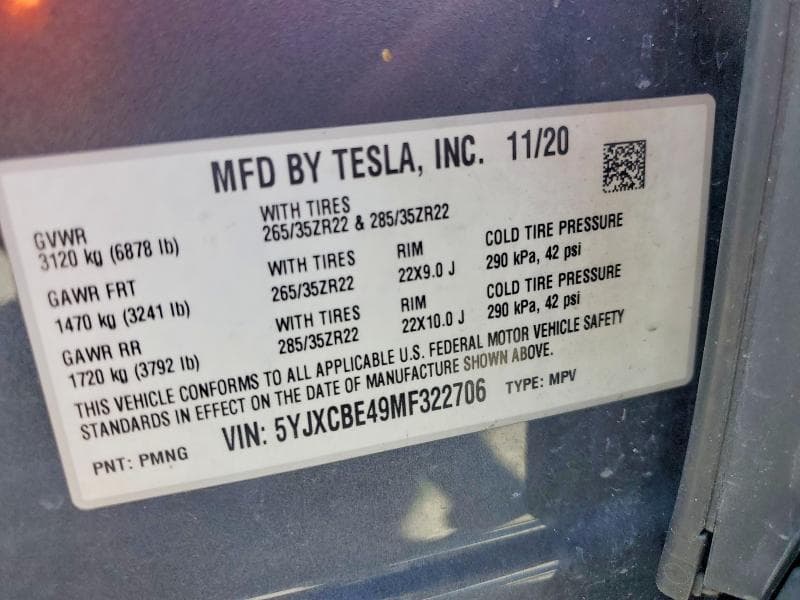 2021 TESLA MODEL X 12
