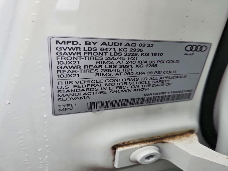 2022 AUDI Q8 PREMIUM PLUS 13